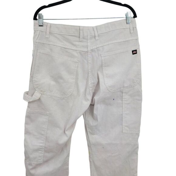 Unisex Upcycled White Painters Pants 34x30 Multicolor Party Graffiti Streetwear - Picture 11 of 16